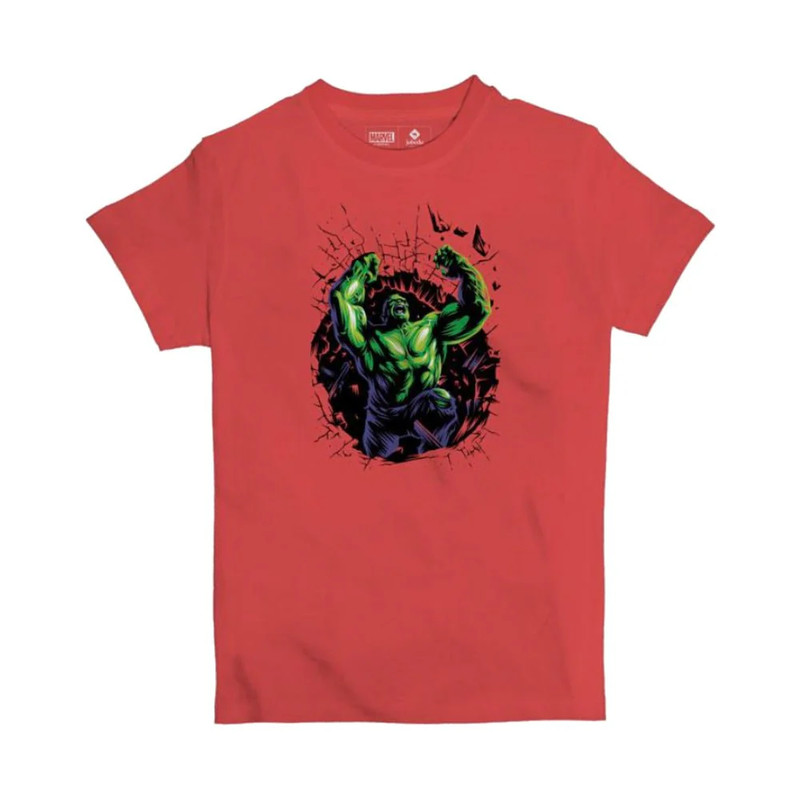 Jobedu Hulk Smash T-Shirt - Red - تي-شيرت - Size:10-11 Years Old
